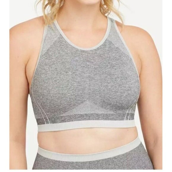 Spanx 50284R Women's Sz Small Spacedye Cloudy Gray Seamless Sculpt Sports Bra - Picture 1 of 4